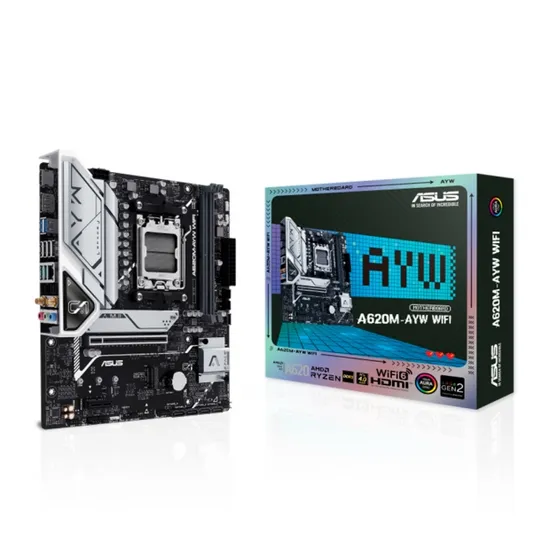 Placa-mãe Asus A620M-Ayw Wifi Prime DDR5/HDMI/DP/M.2
