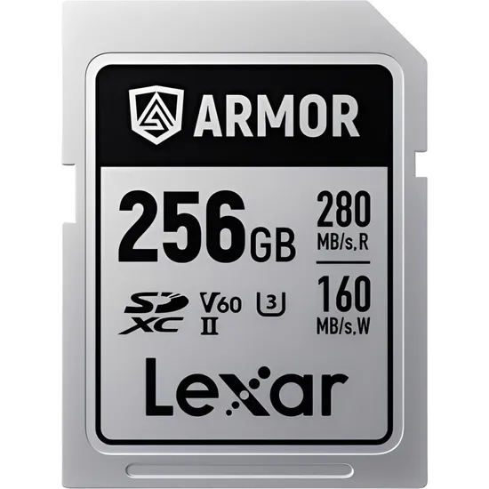 Cartão de Memória SD Lexar Armor Silver Pro 280-120MB/s C10 U3 V60 Uhs-II 256 GB (LSDAMSP256G-RNNNG)