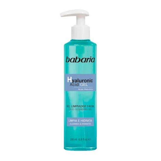 Gel de Limpeza Facial Babaria com Ácido Hialurônico 200ml