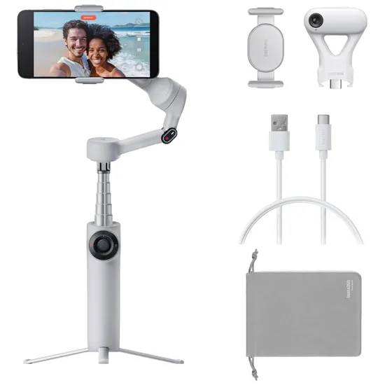 Kit Estabilizador Insta360 Flow 2 para Smartphone - Cinza