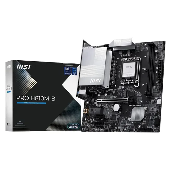 Placa-Mãe MSI Pro H810M-B DDR5 Socket LGA 1851 Chipset Intel H810 Micro ATX