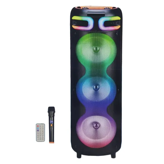 Caixa de Som Portátil YE-3919 - 3* - 8" - USB/FM/AM - Microfone Sem Fio