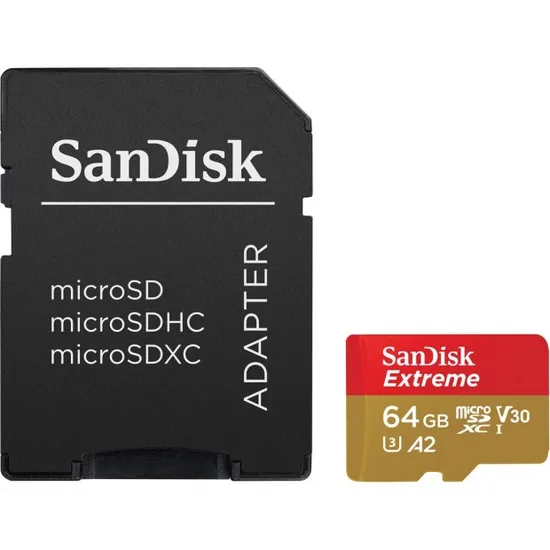 Cartão Microsd 64GB Sandisk Extreme U3 170MB/s SDSQXAH-064G-GN 6AA