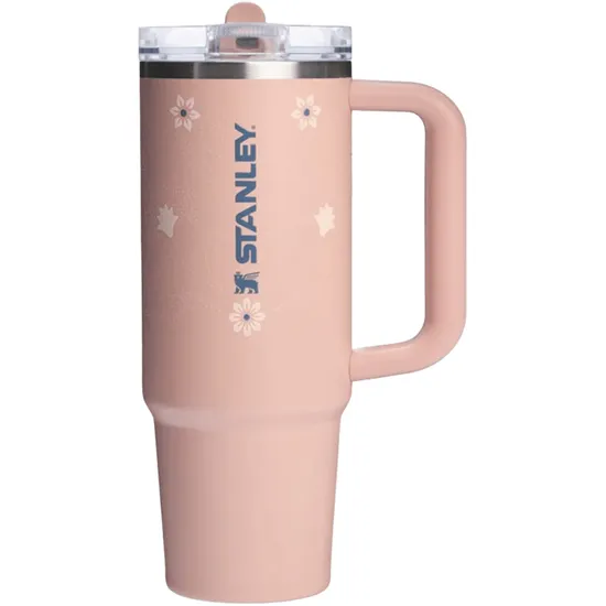 Copo Térmico Stanley The Flip Straw Quencher Protour Tumbler 10-12486-1195 - 1.18L - com Bico - Pink Dusk Stitch