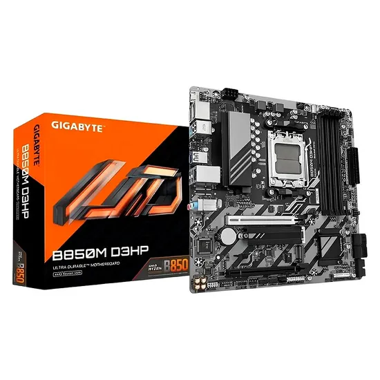 Placa-mãe Gigabyte B850M D3HP DDR5 Socket AM5 Chipset AMD B850 Micro ATX