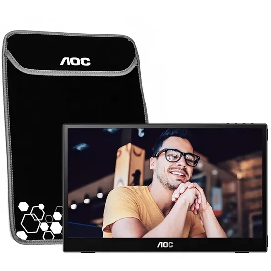 Monitor Portátil AOC 16T3E de 15.6" Full HD 60Hz 4ms GTG com USB-C