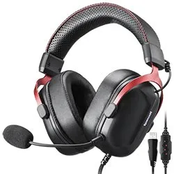 Headset Gamer Redragon H312 Cybill com Fio - Preto / Vermelho