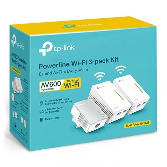 Kit Repetidor TP-Link TL-WPA4220 Powerline AV600 PCK-3