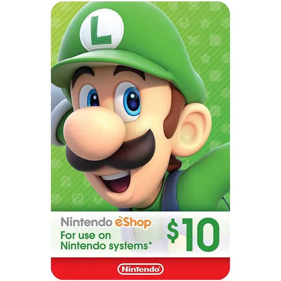 Cartão Nintendo Eshop 10 Dólares