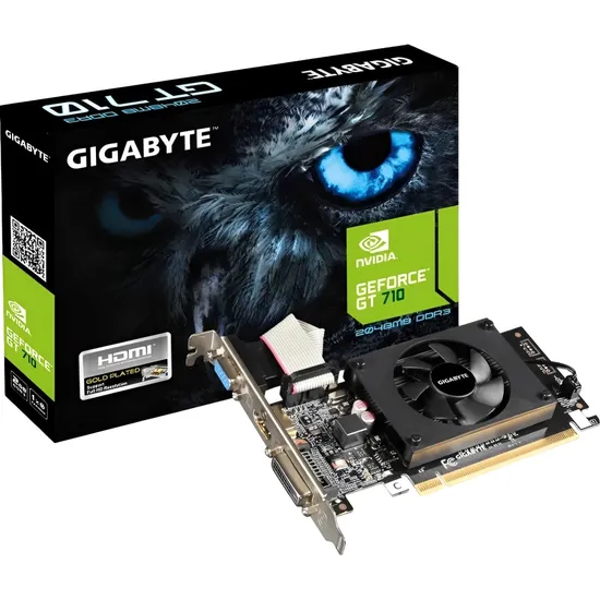 Placa de Vídeo Gigabyte Geforce GT 710 2 GB DDR3 (GV-N710D3-2GL)