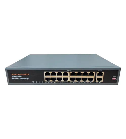 Switch Gerenciável F. 16 Portas POE 250W 10/100/1000MBPS 16 POE+2RJ45 F1620GBL-A
