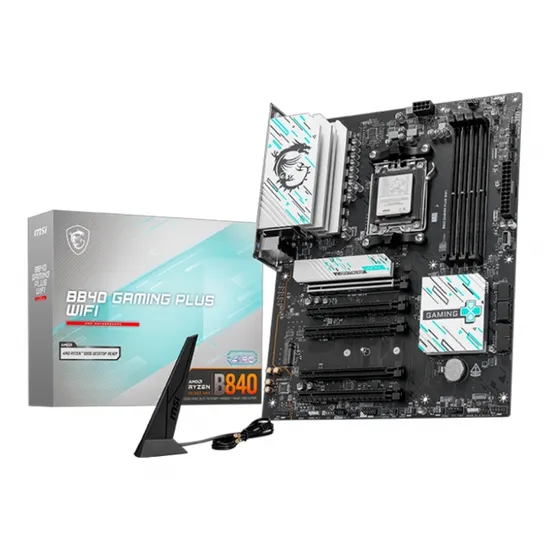 Placa-mãe AM5 MSI B840 Gaming Plus Wifi DDR5/HDMI/USB3