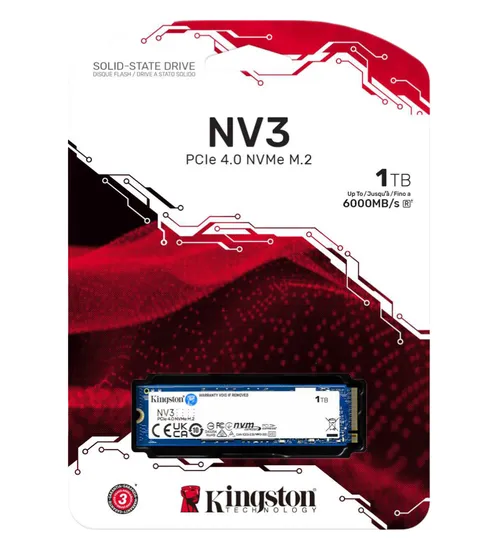 Disco de Estado Sólido M.2 1TB Kingston Nvme NV3 SNV3S/1000G