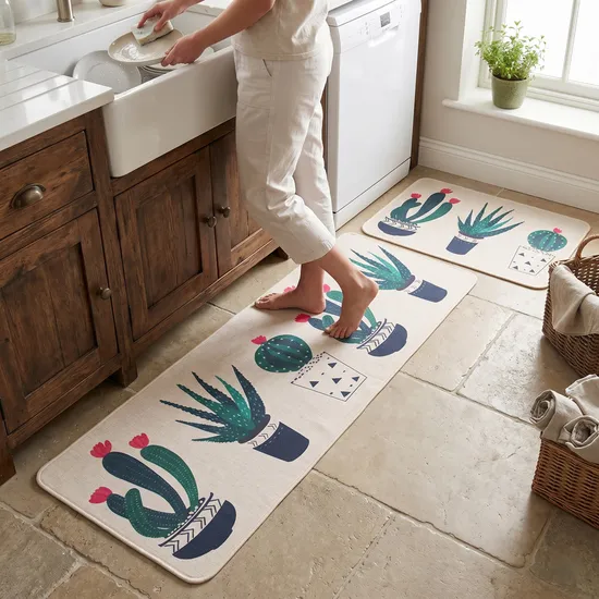 Tapete de Cozinha com Design de Plantas