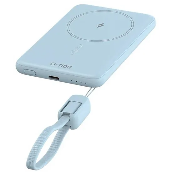 Carregador Portátil Wireless G-Tide Slim 01 5.000 mAh Saída USB-C - Azul