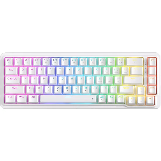 Teclado Gamer Mecânico Redragon Nova K709 65% RGB USB-C Switch Dragon Chant Linear Branco