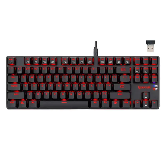 Teclado Gamer Redragon Mahoraga K590-Re Sem Fio e Com Fio - Preto
