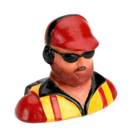Miniatura 1/6 Barba Chapéu Fone de Ouvido Vidro HAN9117