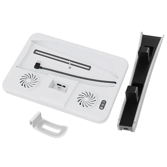 Suporte PS5 Slim com Cooler/Carregador para 2 Controles/Porta Headset Iplay