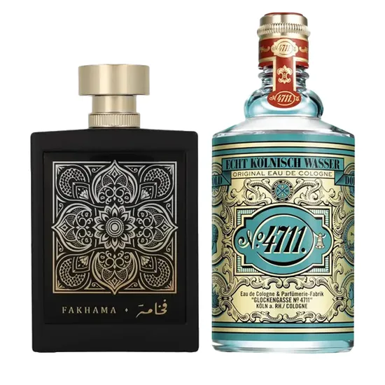Kit Perfume Unissex Assala Prime Fakhama + Colônia 4711 100ML