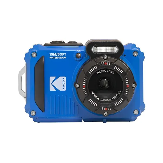 Câmera Digital Kodak Pixpro WPZ2 - 16MP - Zoom 4X - com 2 Baterias + Cartão de Memória 16GB - Azul