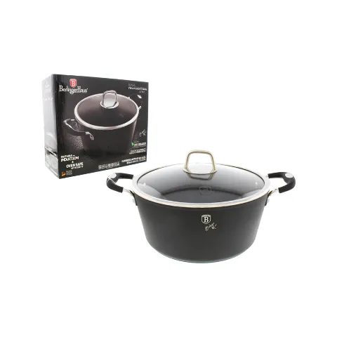 Panela com Tampa Mármore Preto 6.1L
