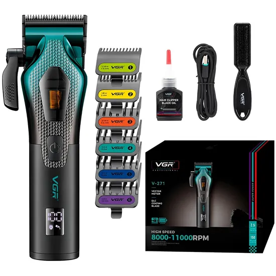 Cortador de Cabelo VGR V-271 Recarregável - Verde
