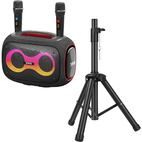 Caixa de Som Joog Pair 1000 130 W Bluetooth com Tripé - Preto