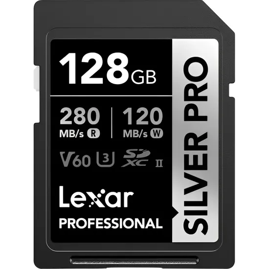 Cartão de Memória SD Laxer Profissional Silver Pro 280-120MB/s C10 128 GB (LSDSIPR128G-BNNNG)