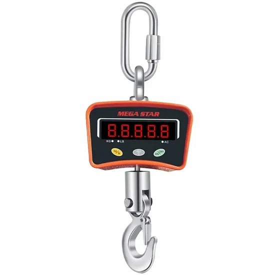Balança Digital de Gancho Megastar BC500 Até 500 KG - Laranja/Preta