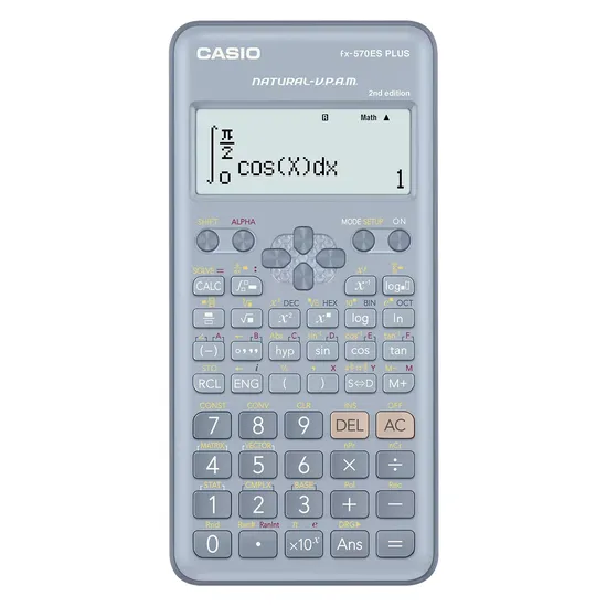 Calculadora Científica Casio FX-570ES PLUS-2BU 12 Dígitos - Cinza