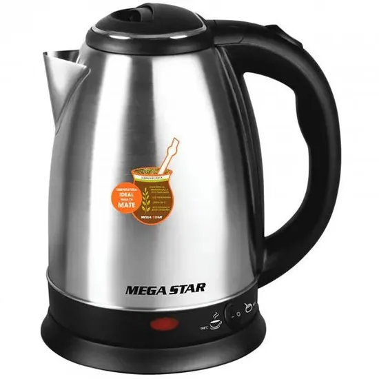 Jarra Elétrica Megastar TMK20 1.500 Watts 2 Litros 220V ~ 50/60 Hz - Prata/Preta