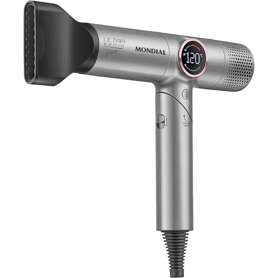 Secador de Cabelo Mondial SCP-JU-04-US Ultra Sônico Edição Limitada - 1600W - 220V - Cinza