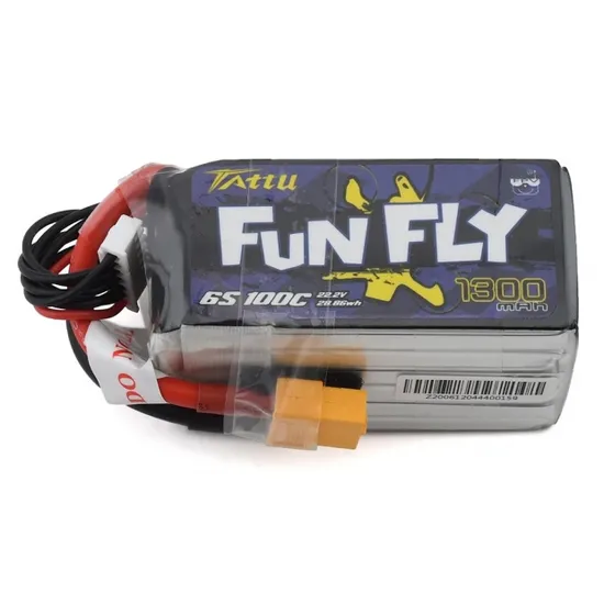 Bateria Lipo Gens Ace 22.2V 1300MA Funfly 100C XT60 Tattu