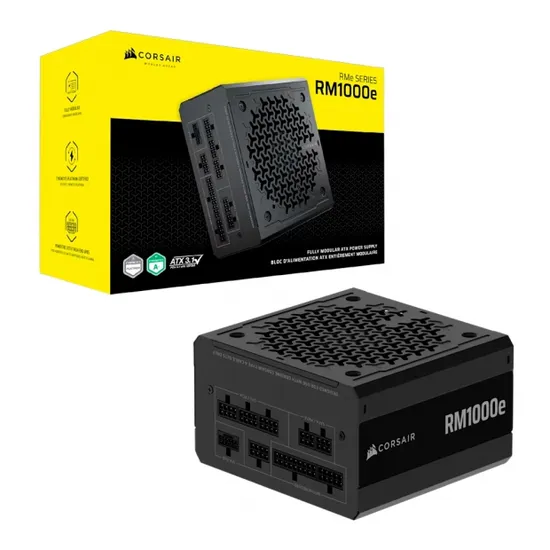 Fonte 1000W Corsair RM100E Baixo Ruído Totalmente Modular CP-9020297-Na