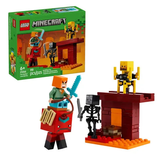 Jogo Lego Minecraft A Batalha da Lava Inferior 21266 99 Peças