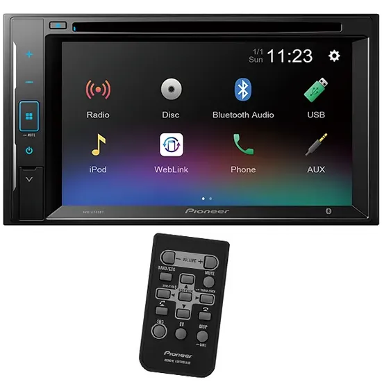 Reprodutor de DVD Pioneer AVH-A245BT 6.2" com USB/Bluetooth/Rádio - Preto