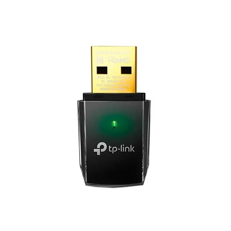 Adaptador USB Wireless TP-Link Archer T2U AC600 200 Mbps em 2,4 GHz + 433 Mbps em 5 GHz - Preto