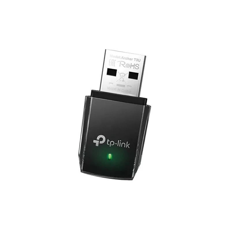 Adaptador Wi-Fi USB TP-Link Archer T3U AC1300 400 MBPS em 2.4 GHz + 867 MBPS em 5 GHz - Preto
