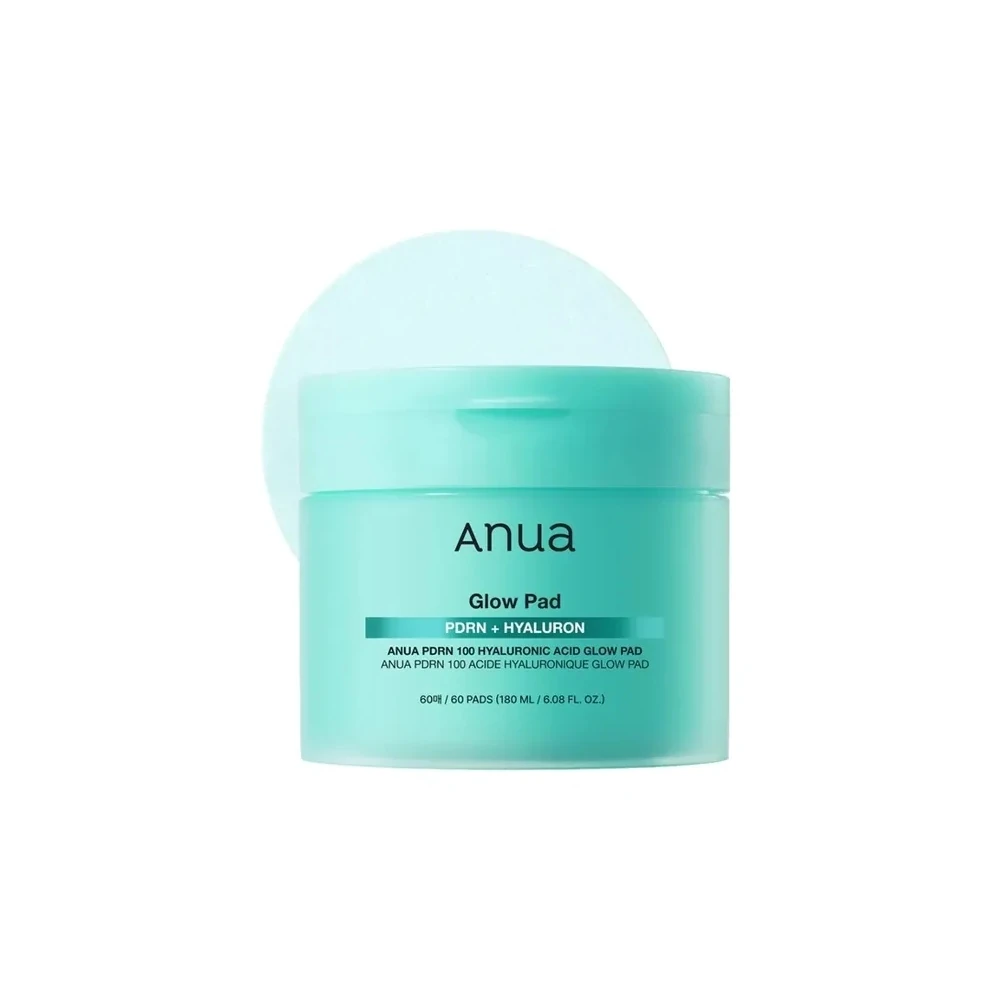 Almofadas Tônicas Anua PDRN 100 Hyaluronic Acid Glow Pad de 60 Unidades