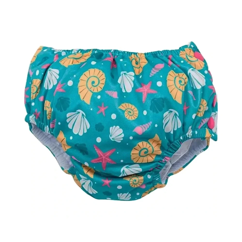 Biquíni de Banho com Fralda Reutilizável Buba - 11778 Conchas - G