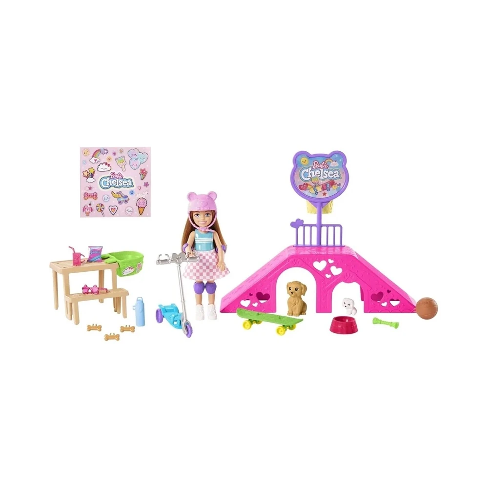 Boneca Chelsea Conjunto de Skate Park Barbie Mattel - HJY35