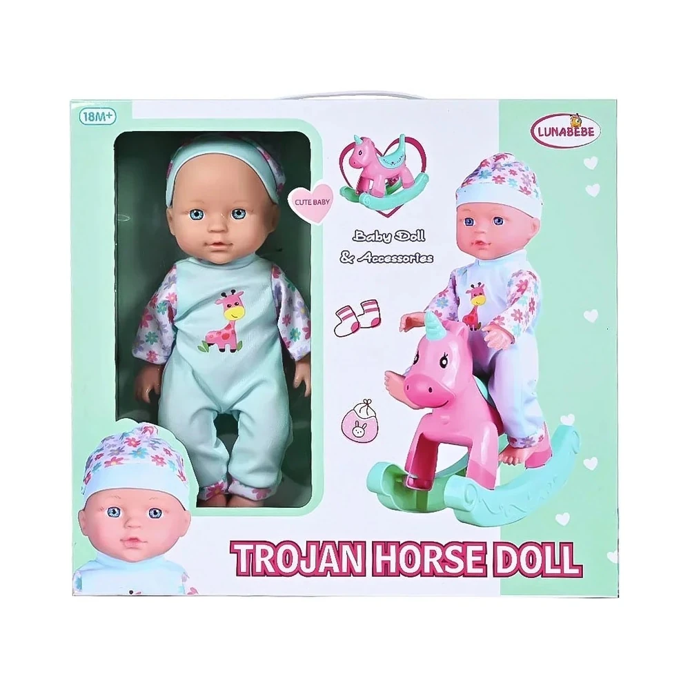 Boneca Cute Baby Cavalo de Troia Lunabebe - 836-46-B137079