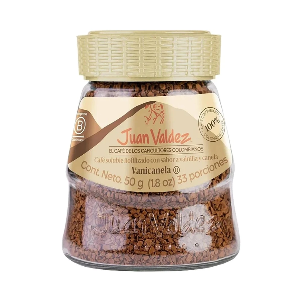 Café solúvel liofilizado Juan Valdez Baunilha e Canela - 50g