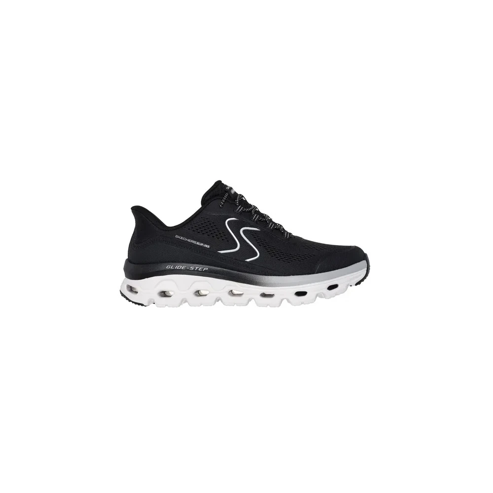 Sapato Feminino Skechers Glide-Step Sole Preto com Branco 5