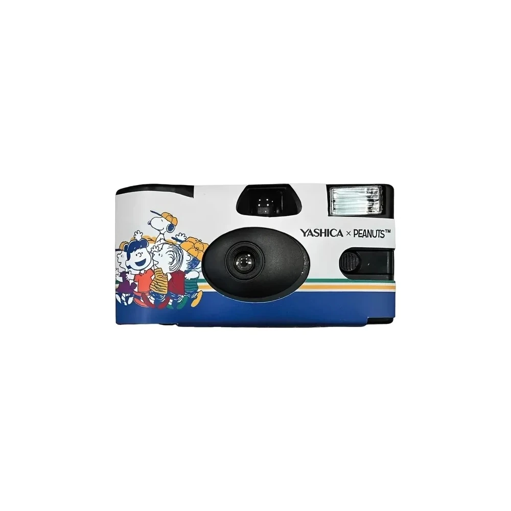 Câmera Yashica X Peanuts Filme Descartável de Uso Único Azul SKY Snoopy Squad