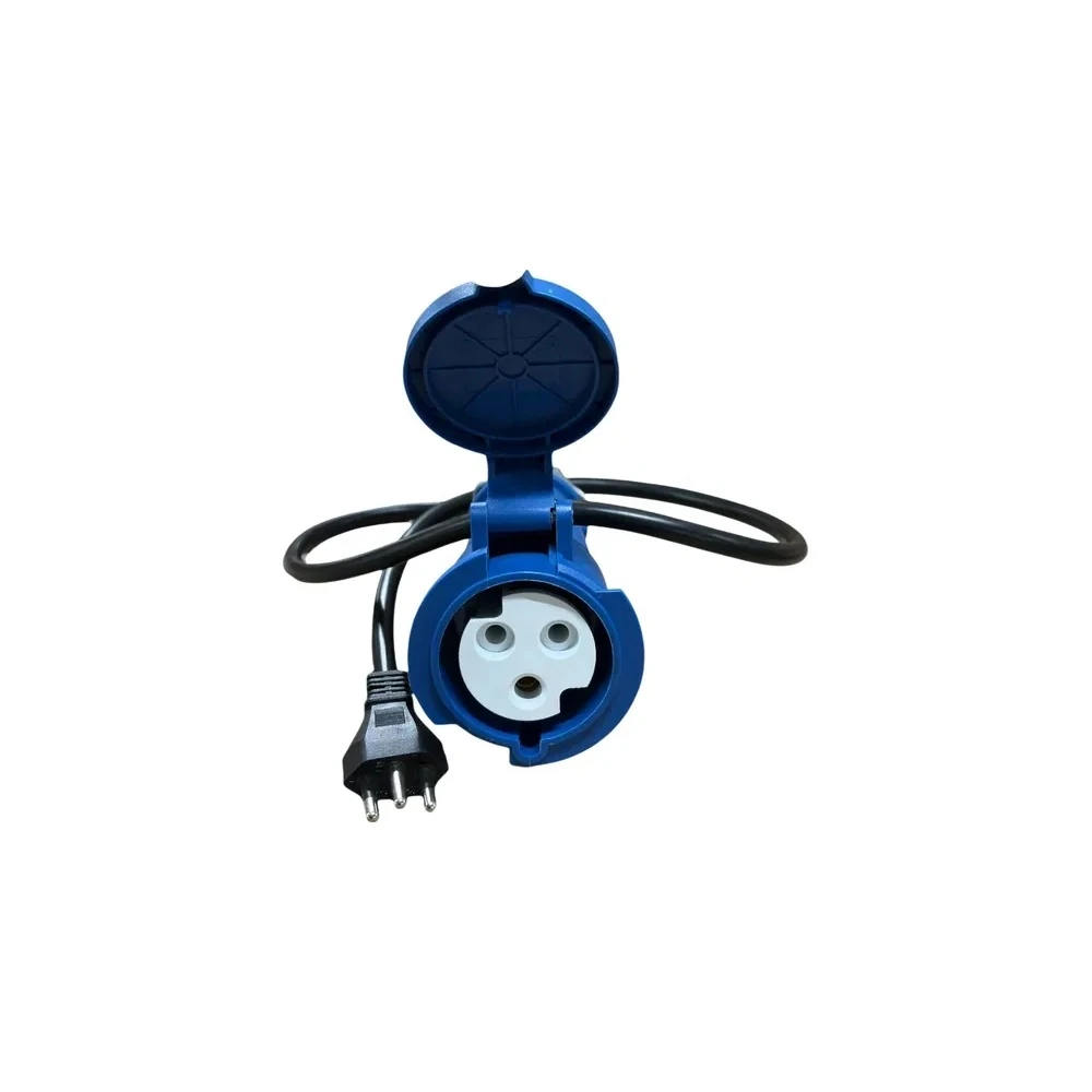 Carregador Portátil de Carro Elétrico Adaptador BR 20A 250V Azul