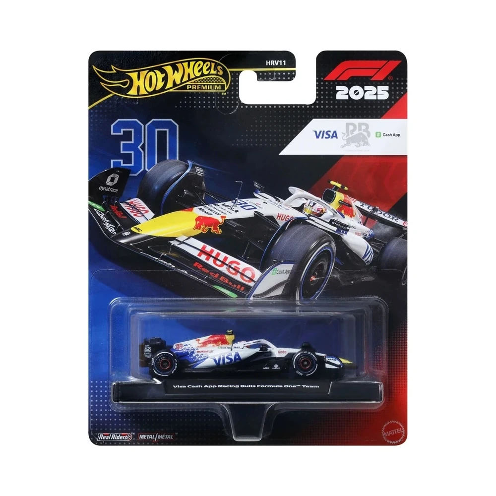 Carrinho Fórmula 1 Visa Cash App Racing Bulls Hot Wheels Premium - Mattel HRV11 JKD79