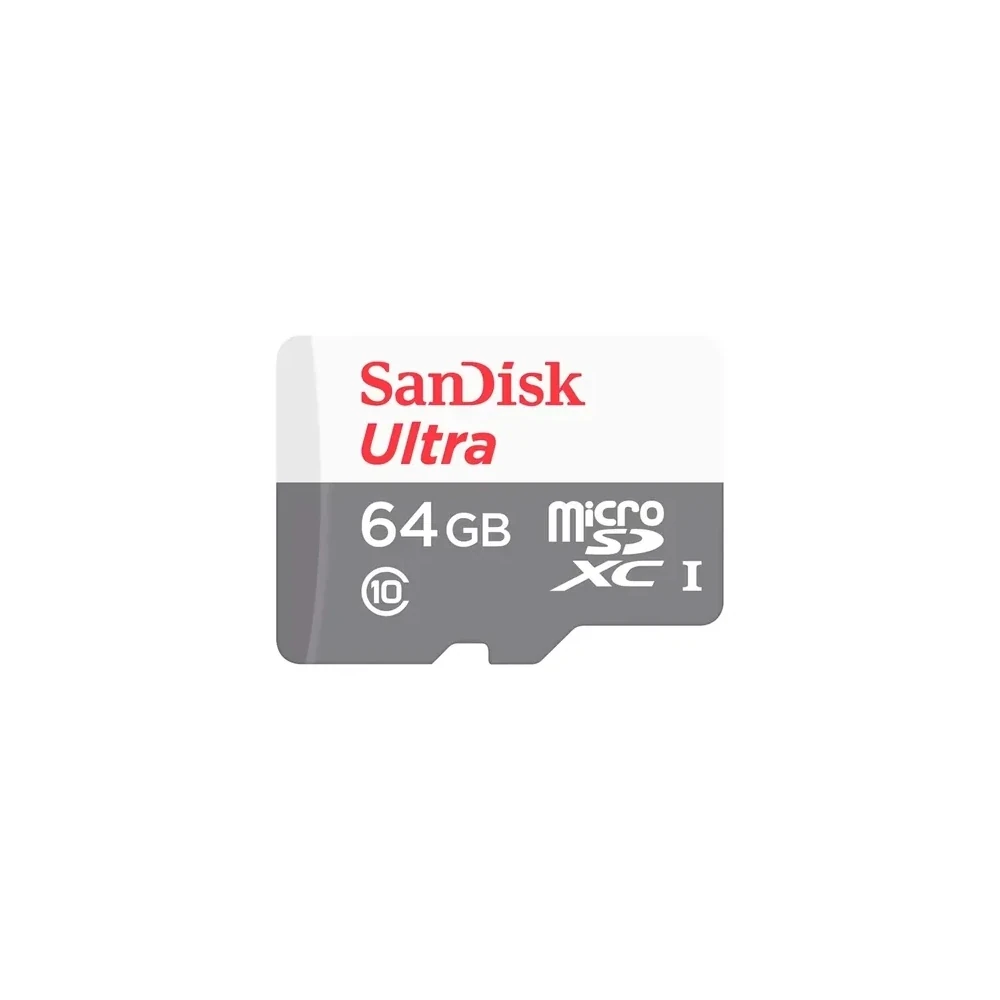 Cartão de Memória Micro SD Sandisk Ultra 64GB 100MBS - SDSQUNR-064G-GN3MA