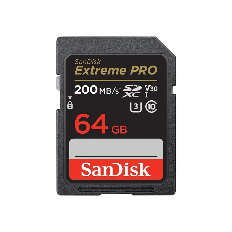 Cartão de Memória Sandisk SDXC Extreme Pro Classe 10 64GB 200MB/s - Modelo SDSDXXU-064G-GN4IN
